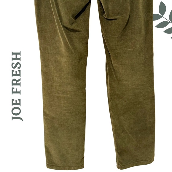 🛍️3/$40 Joe Fresh Slim Fit Corduroy Pants – Olive Green (Size 10 / 30) - Picture 6 of 7